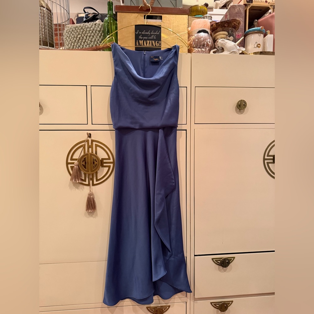 Just...Taylor Asymmetrical Blue Dress